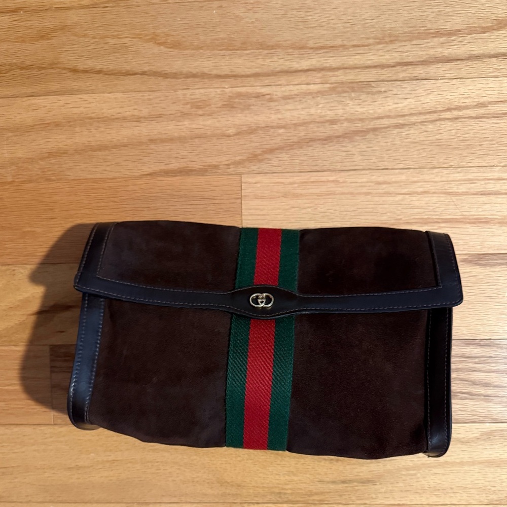 Authentic Gucci Suede Clutch